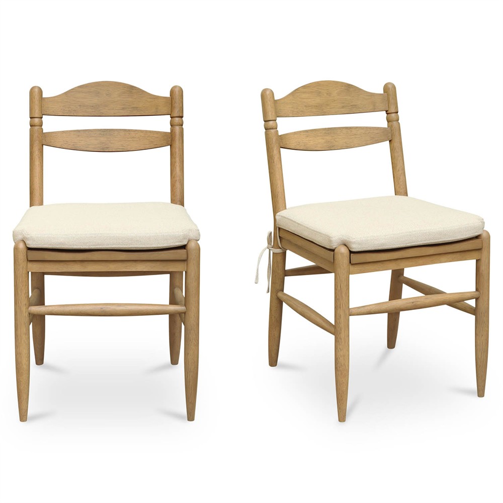 Talise Updated Traditional Brown Wood Dining Chair - Set of 2|