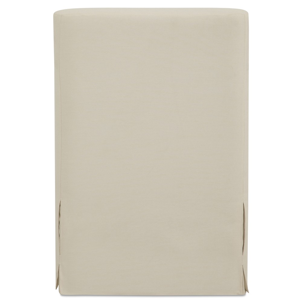 Elaine Modern Classic Cream Slipcovered Outdoor Dining Arm Chair|