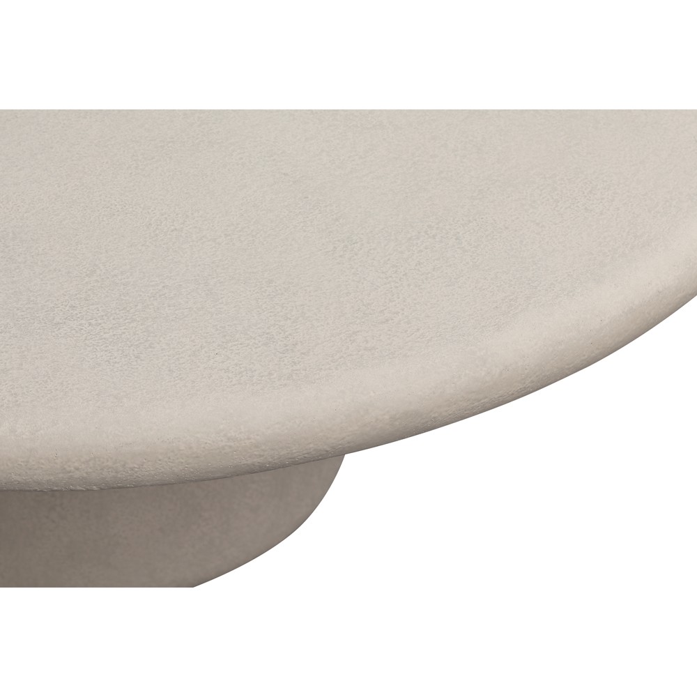 Zavier Modern Classic Cream Concrete Oval Outdoor Dining Table - 78"|