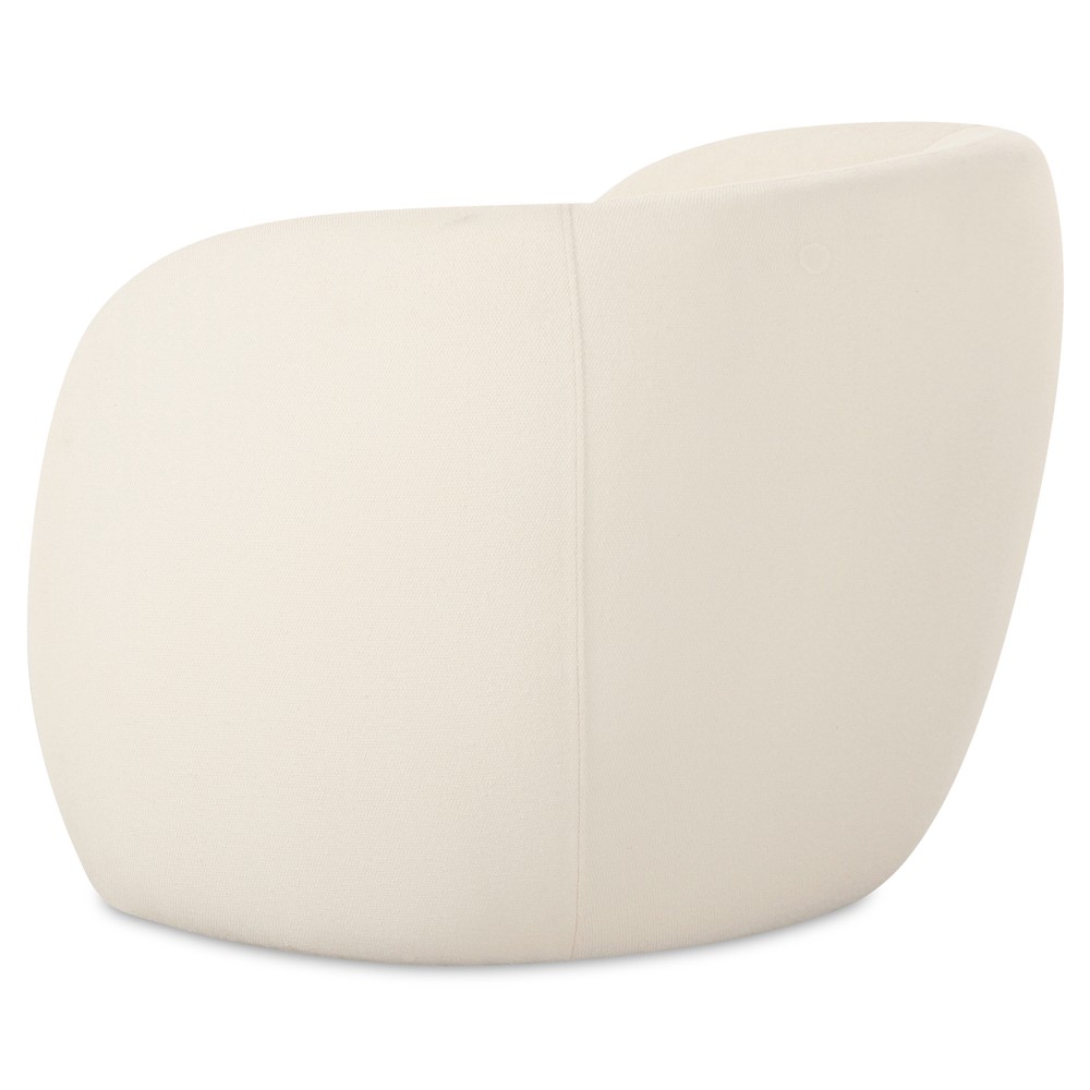 Raye Modern Classic Cream Curved Outdoor Lounge Chair|