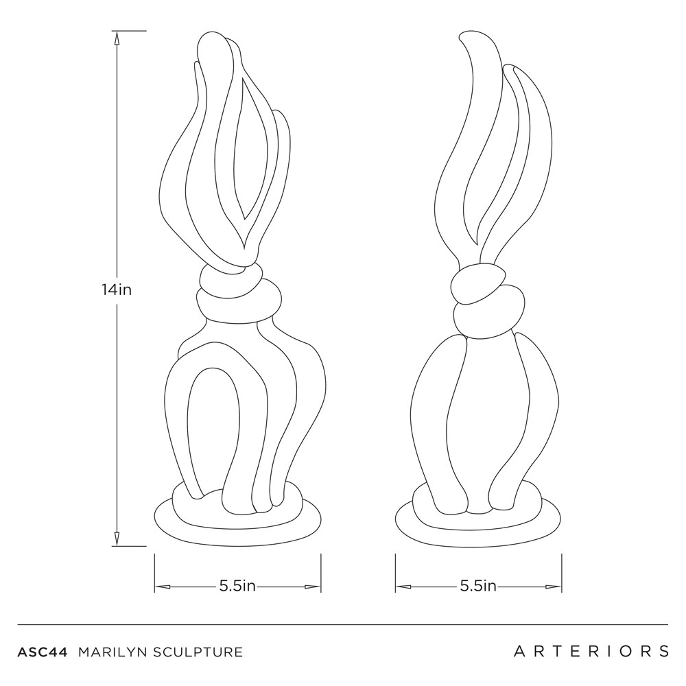 Marilyn French Country White Ricestone Flame Finial Sculpture|