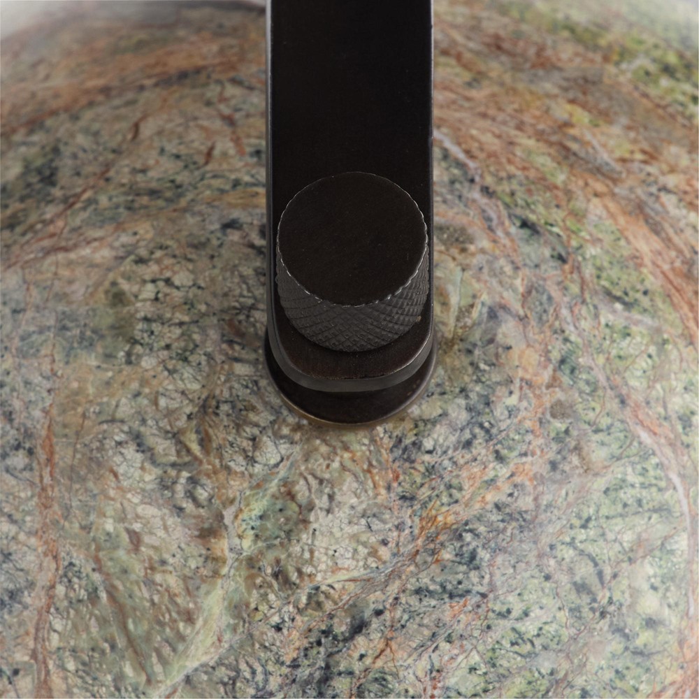 Milo Modern Green Jungle Marble Globe Sculpture|