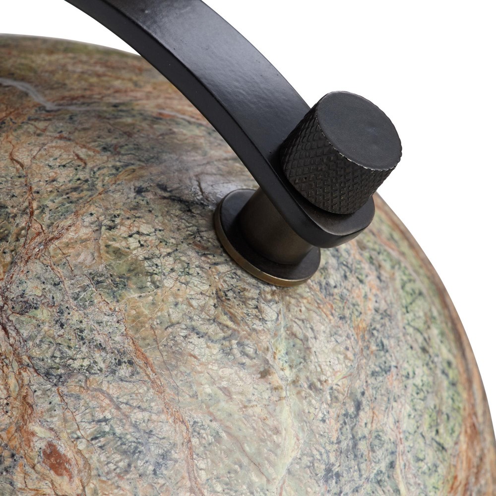 Milo Modern Green Jungle Marble Globe Sculpture|