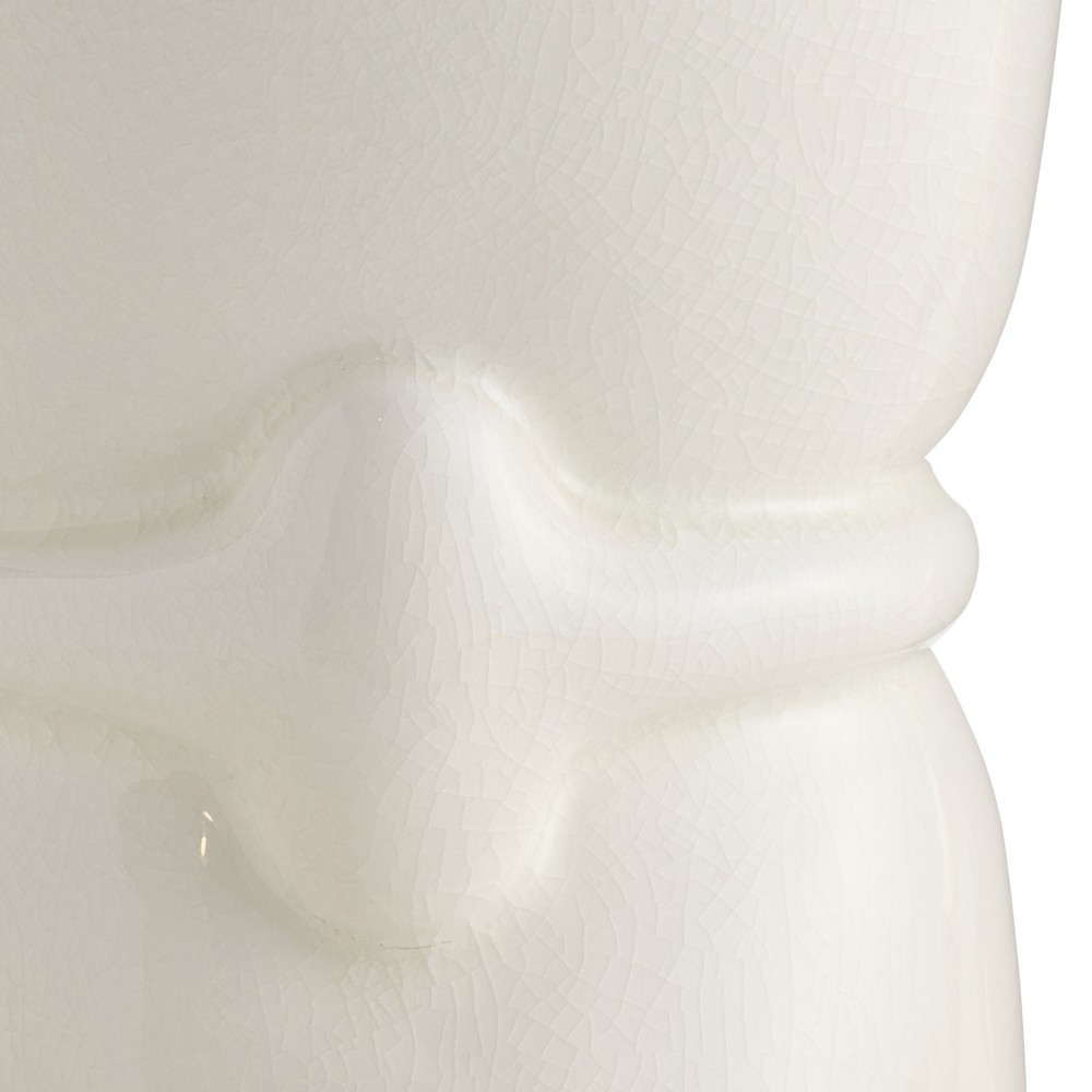 Maud Modern Classic White Ceramic Decorative Vase - Set of 2|