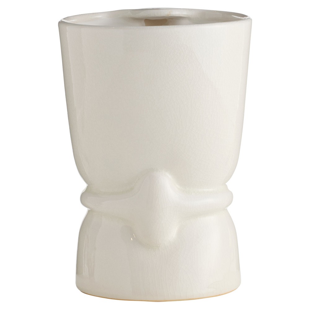 Maud Modern Classic White Ceramic Decorative Vase - Set of 2|