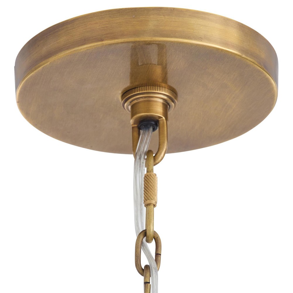 Langston Updated Traditional Vintage Brass Tassel Chandelier|