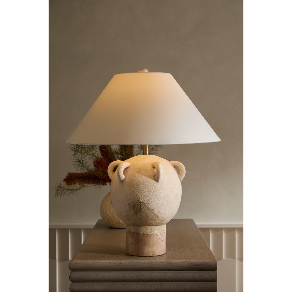 Neela Traditional Tuscan Wash Terracotta Urn Table Lamp|