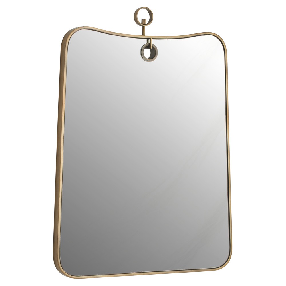 Lennox Modern Classic Antique Brass Suspended Wall Mirror|