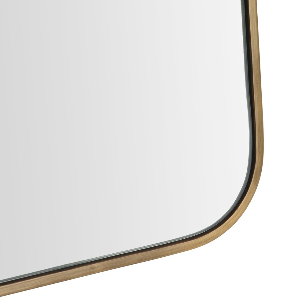 Lennox Modern Classic Antique Brass Suspended Wall Mirror|