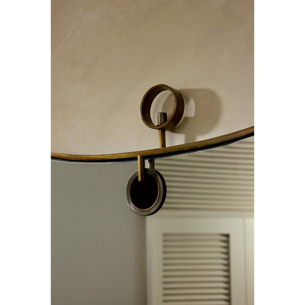 Lennox Modern Classic Antique Brass Suspended Wall Mirror|