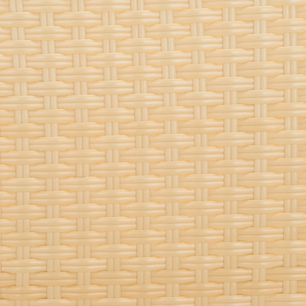 Hayden Coastal Beach Beige Woven Faux Wicker Outdoor Armless Counter Stool|