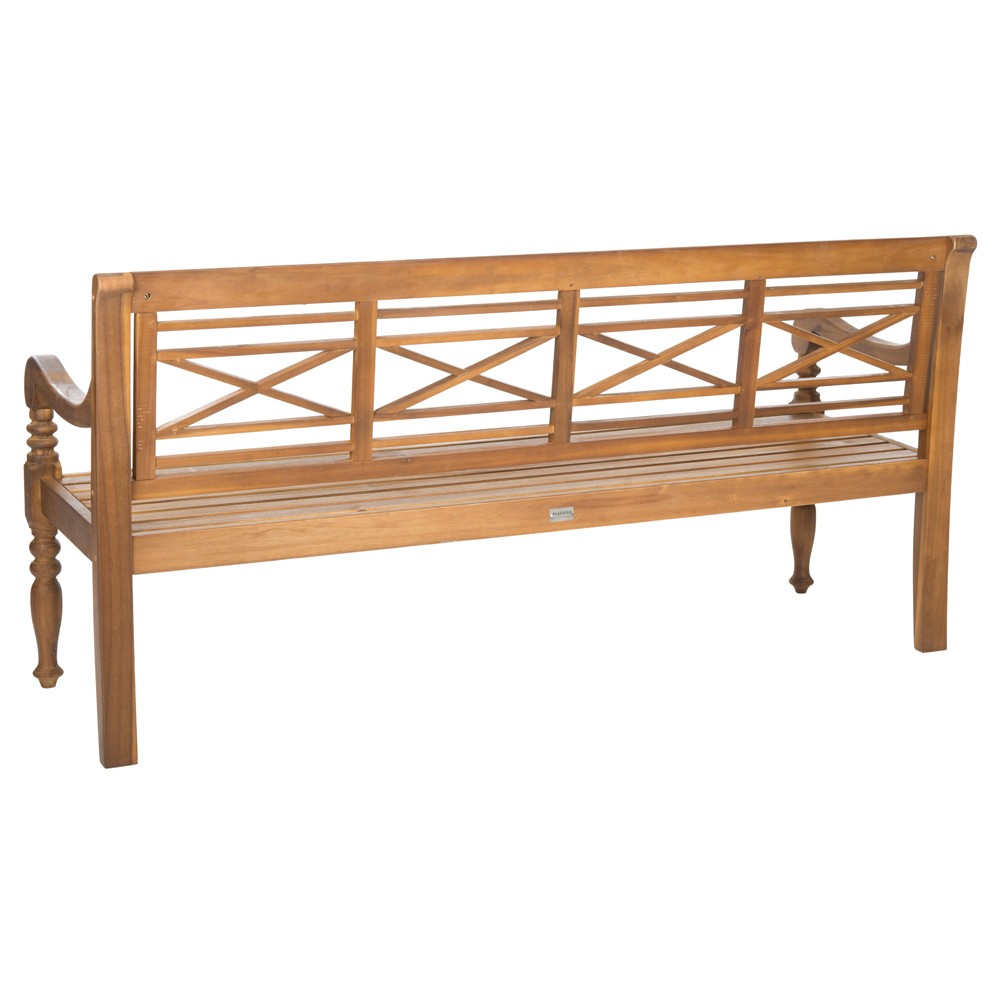 Nicole Updated Traditional Natural Acacia Wood Outdoor Garden Bench|