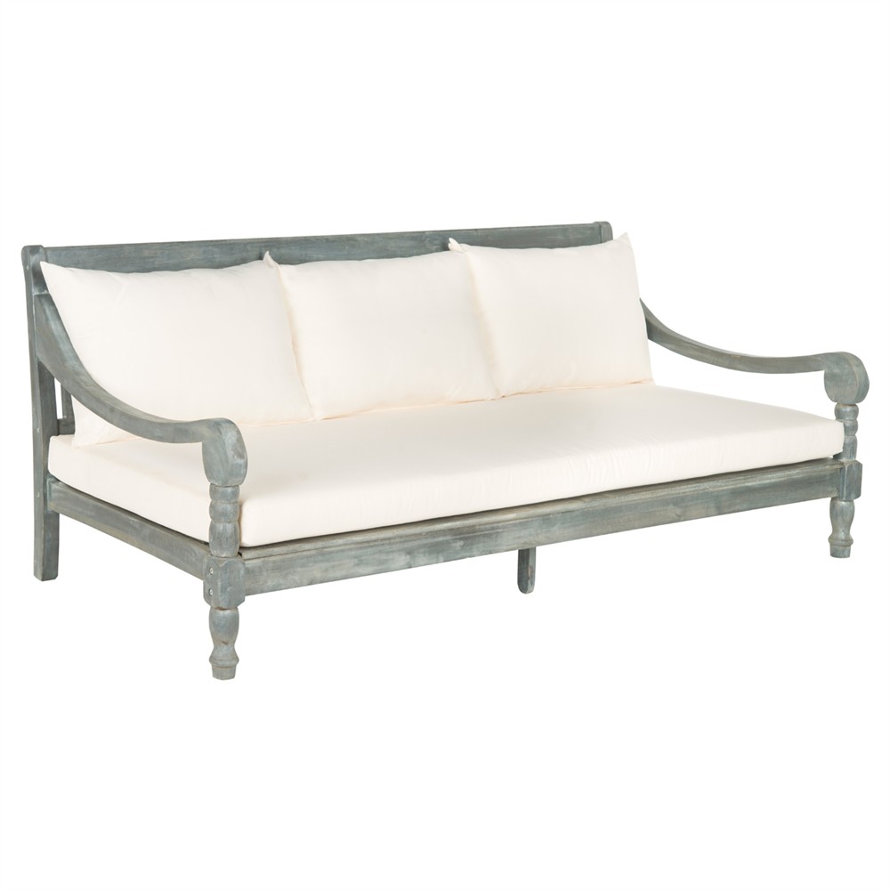 Clara French Country Ash Grey Acacia Outdoor Daybed|