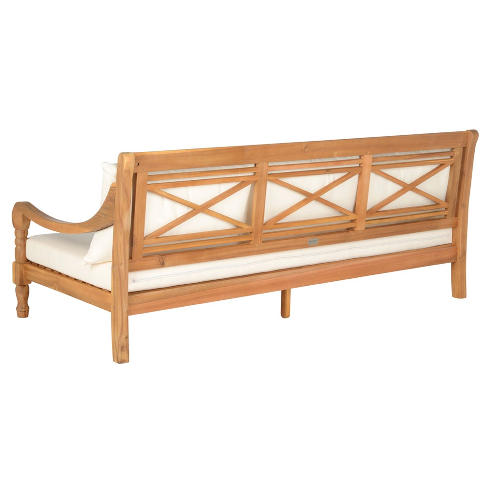 Clara French Country Natural Acacia Outdoor Daybed|