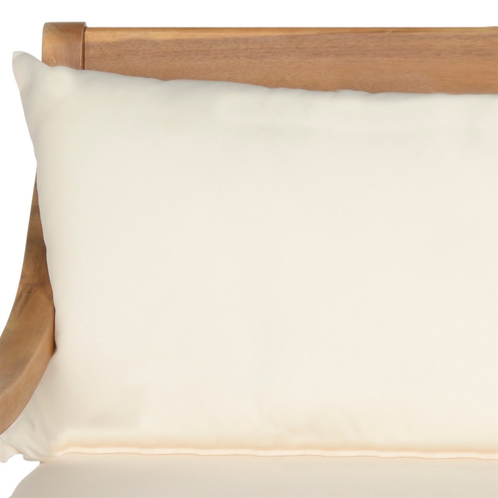 Clara French Country Natural Acacia Outdoor Daybed|