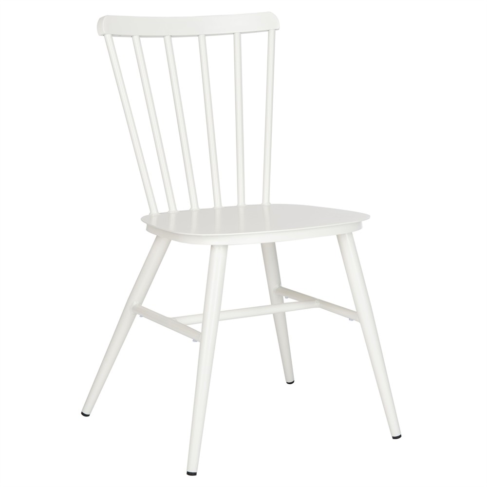 Elaine Modern Classic White Aluminum Outdoor Dining Chair - Set of 2|