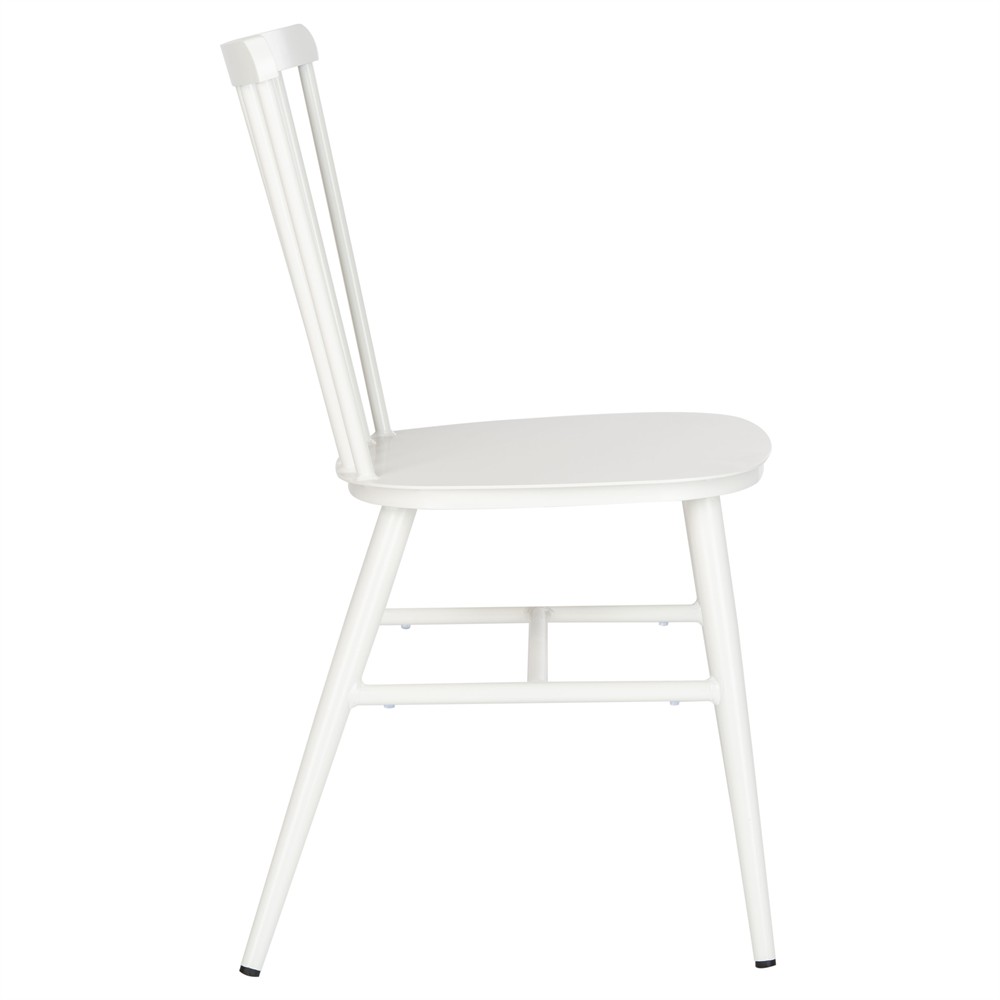 Elaine Modern Classic White Aluminum Outdoor Dining Chair - Set of 2|