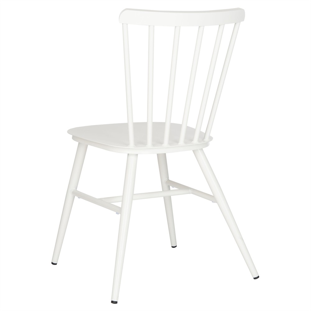 Elaine Modern Classic White Aluminum Outdoor Dining Chair - Set of 2|