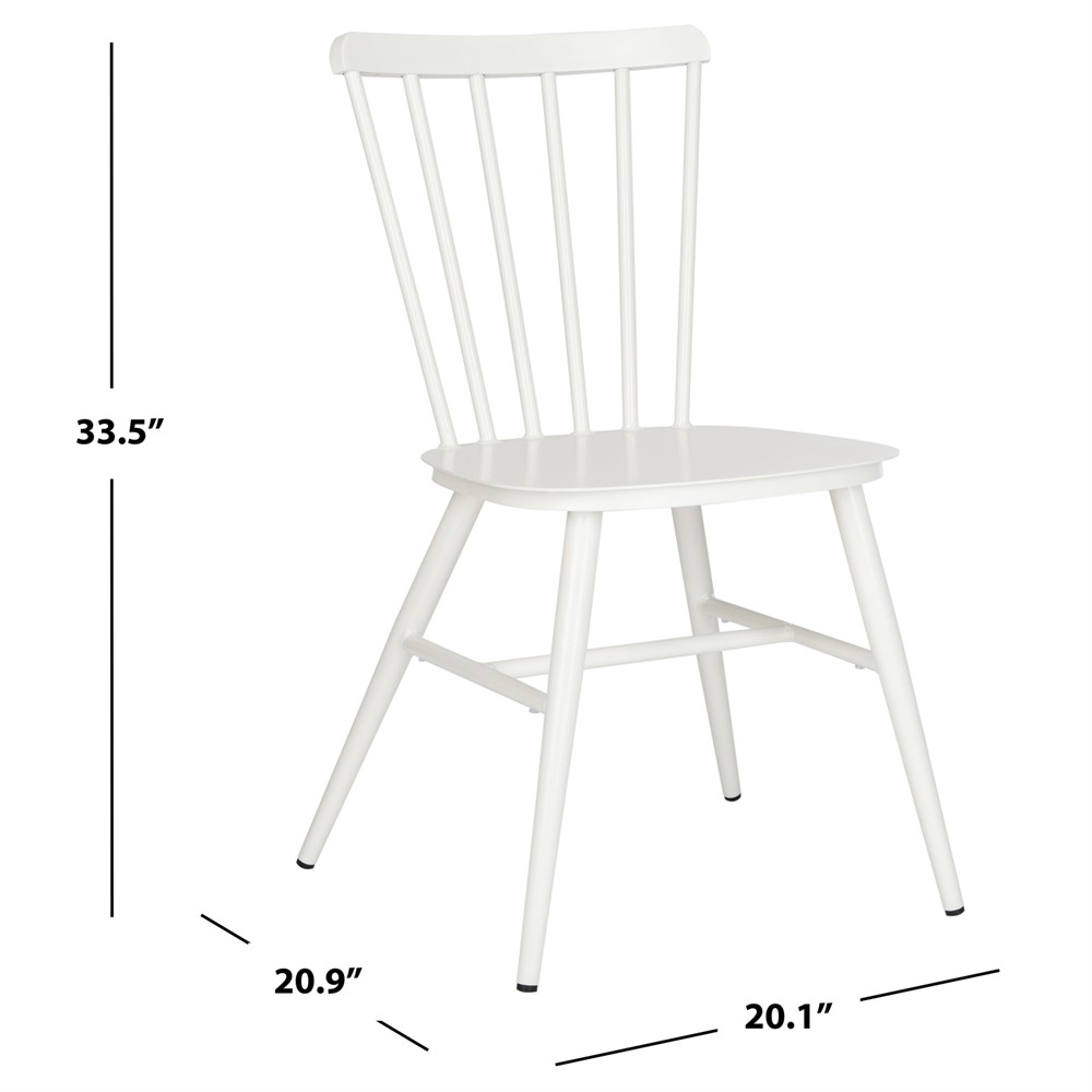 Elaine Modern Classic White Aluminum Outdoor Dining Chair - Set of 2|