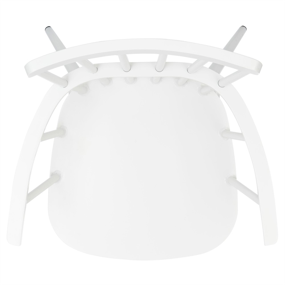 Elaine Modern Classic White Aluminum Outdoor Dining Arm Chair - Set of 2|