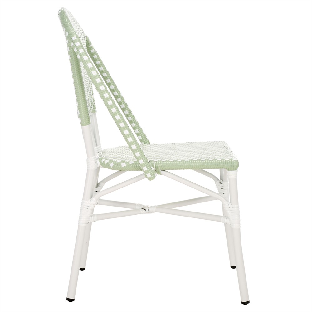 Harley Modern Classic Green Woven Outdoor Bistro Chair - Set of 2|