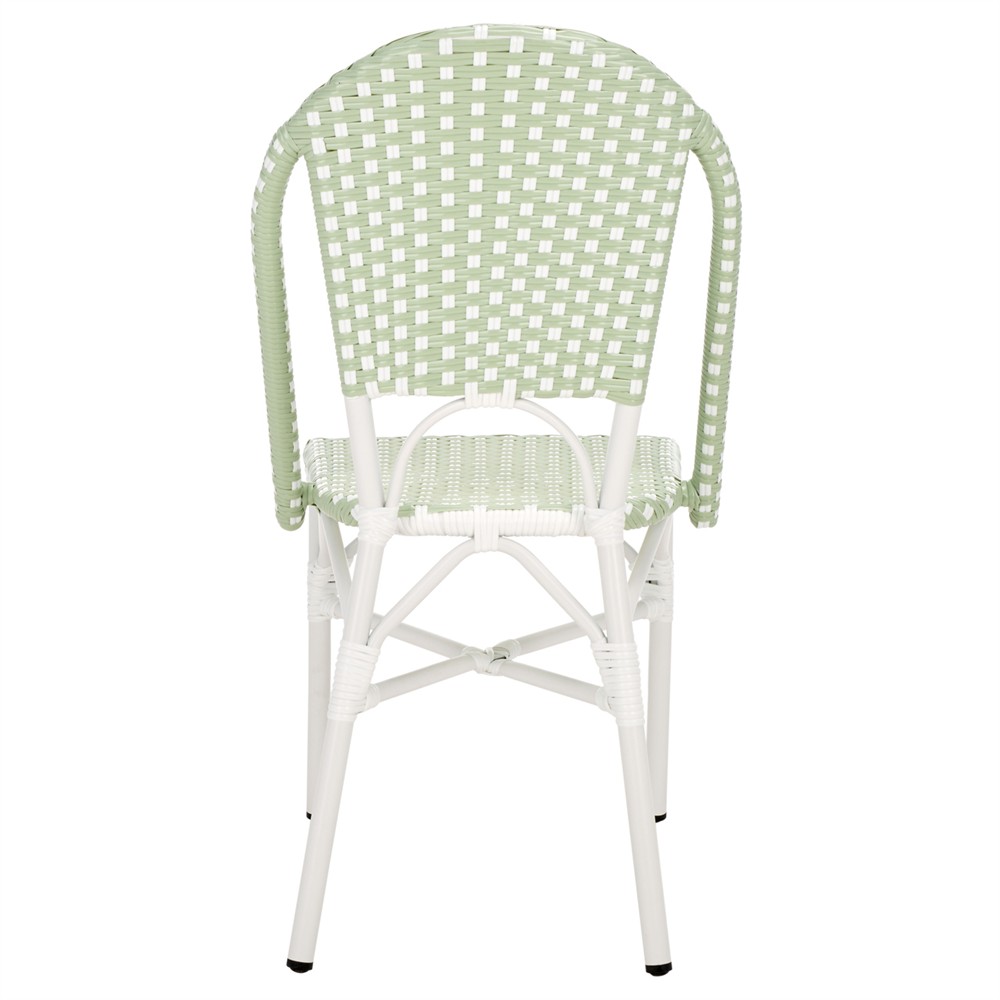 Harley Modern Classic Green Woven Outdoor Bistro Chair - Set of 2|