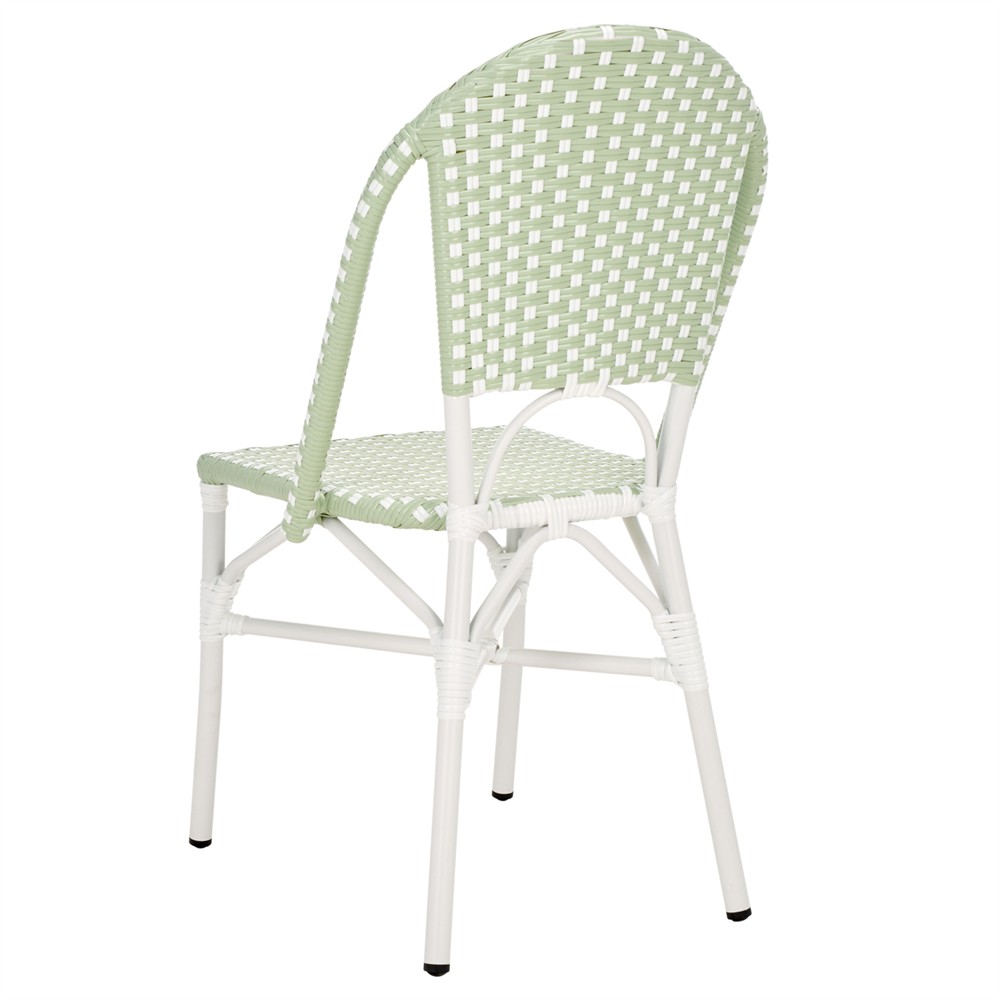 Harley Modern Classic Green Woven Outdoor Bistro Chair - Set of 2|