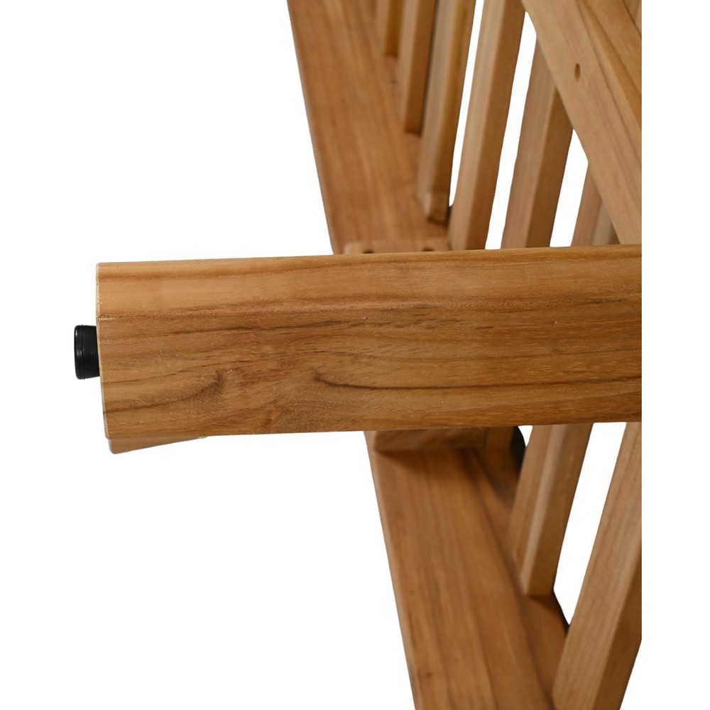 Camila Coastal Beach Off White Cushion Natural Teak Outdoor Sofa - 82"|