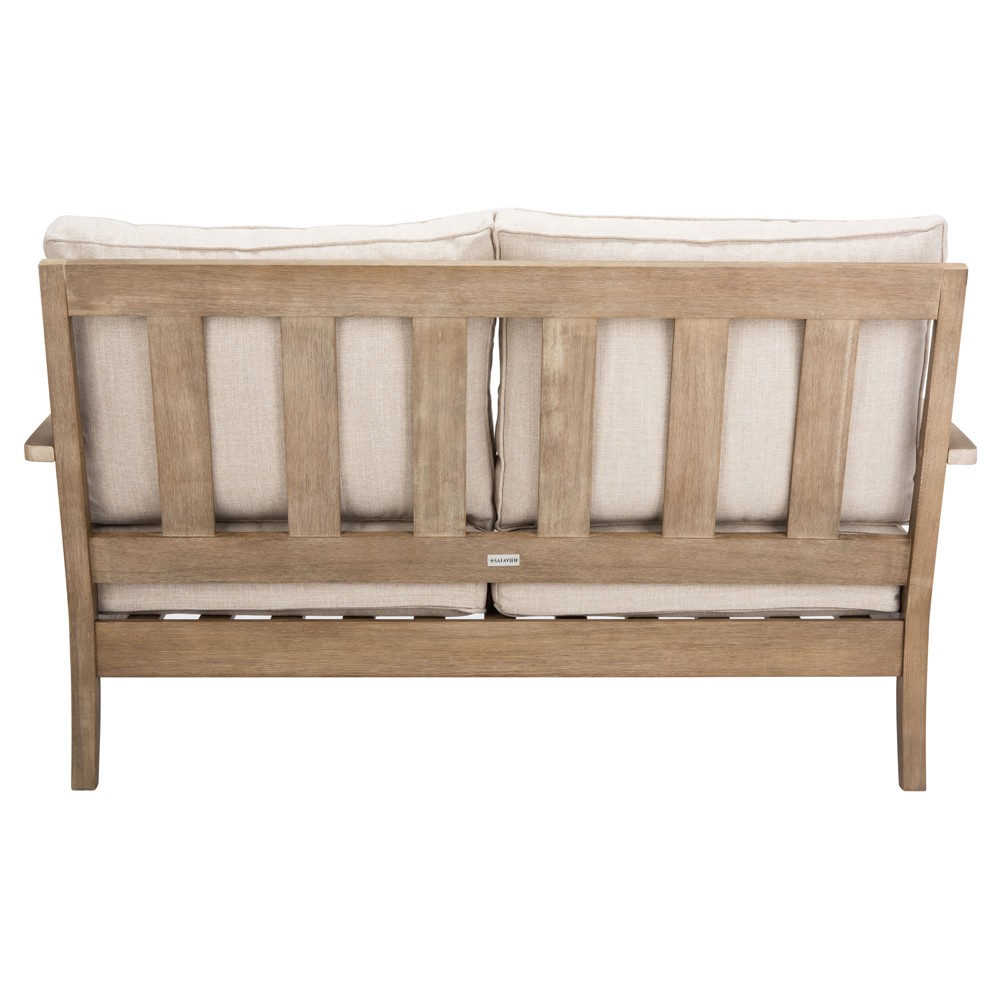 Camila Coastal Beach Beige Outdoor Loveseat|