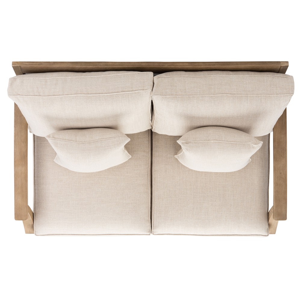 Camila Coastal Beach Beige Outdoor Loveseat|