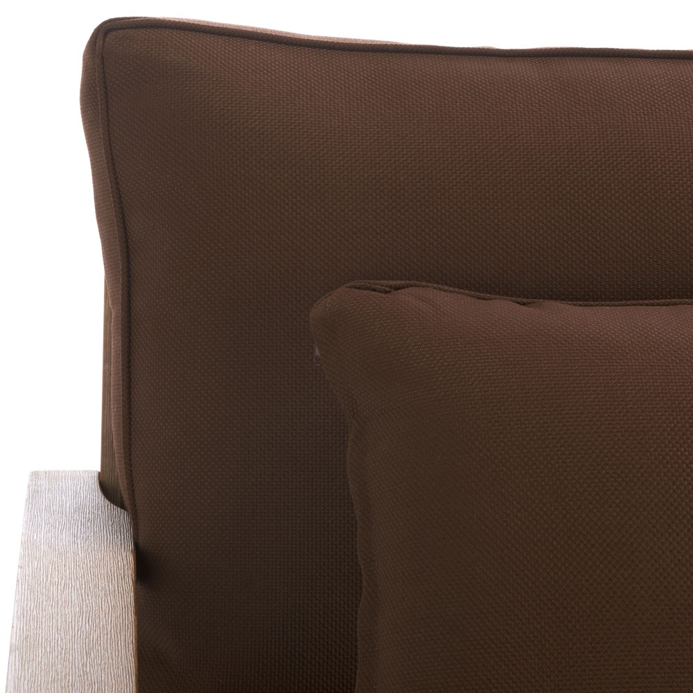 Camila Coastal Beach Dark Brown Outdoor Loveseat|