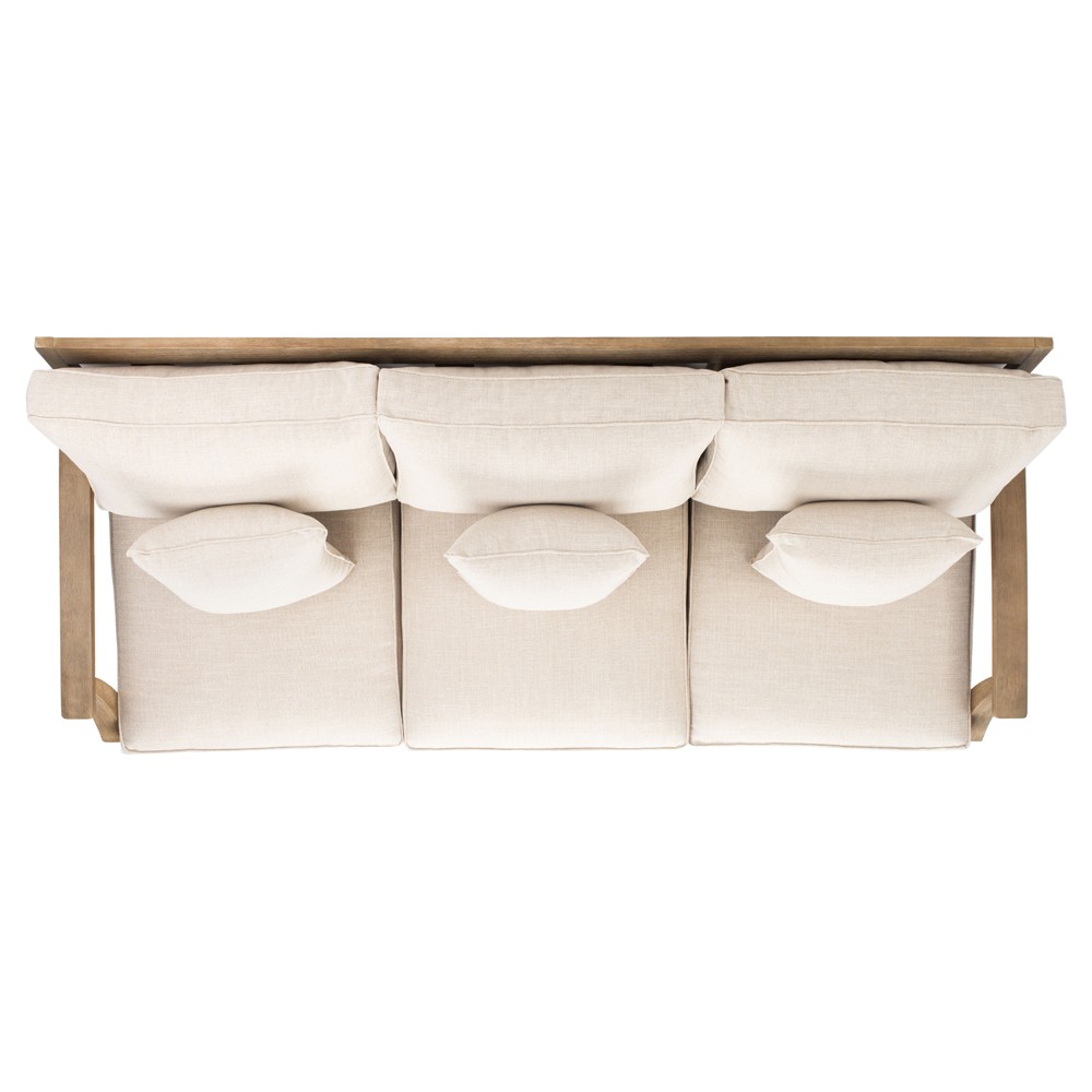 Camila Coastal Beach Beige Outdoor Sofa - 82"|