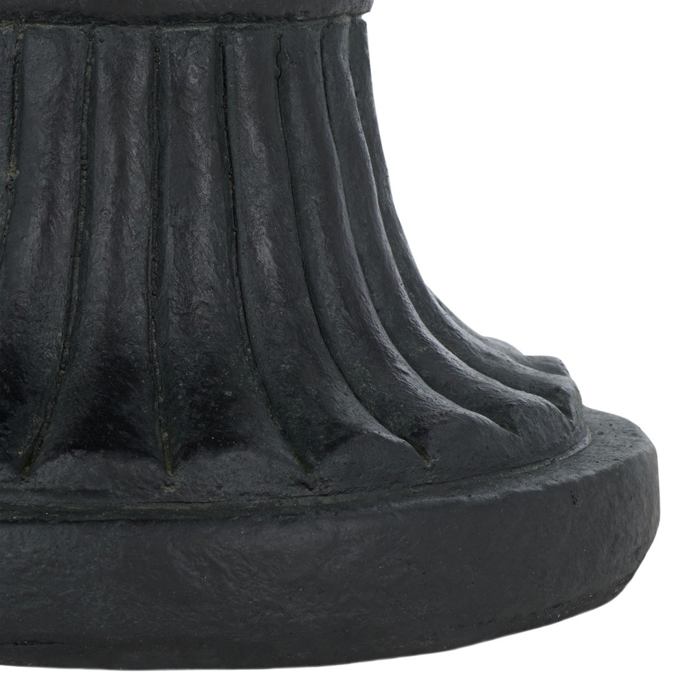 Romy French Country Black Round Outdoor Pot Planter|