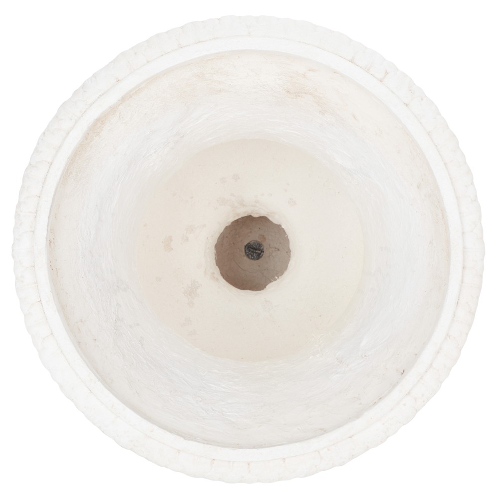 Elodie French Country Off White Round Outdoor Pot Planter|