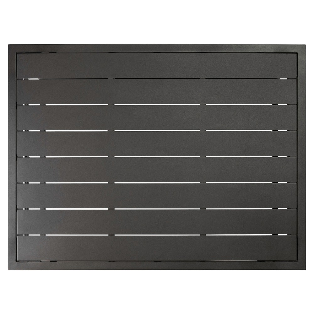 Eterna Updated Traditional Black Aluminum Rectangular Outdoor Coffee Table|