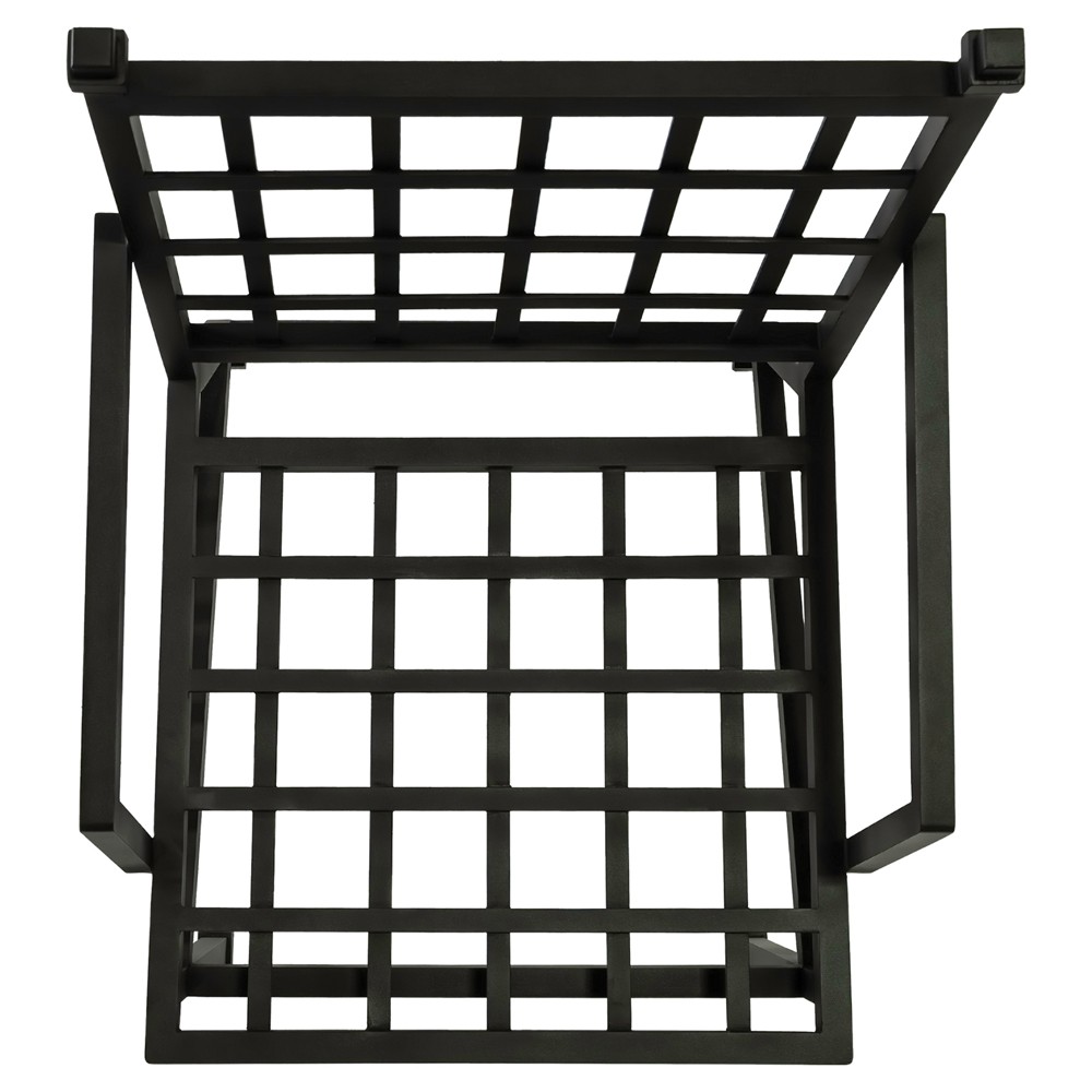 Eterna Traditional Cream Upholstered Black Aluminum Outdoor Dining Chair - Set of 2|