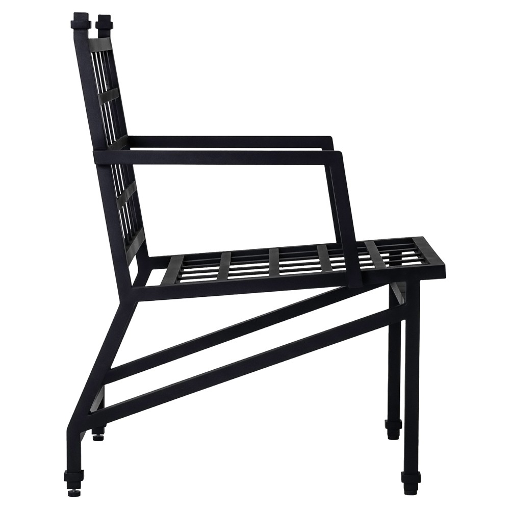 Eterna Traditional Cream Upholstered Black Aluminum Outdoor Dining Chair - Set of 2|