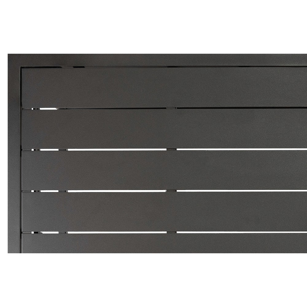 Eterna Updated Traditional Black Aluminum Rectangular Outdoor Dining Table - 102"|