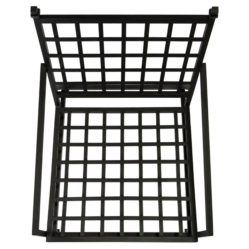 Eterna Updated Traditional Cream Upholstered Black Aluminum Outdoor Lounge Chair|