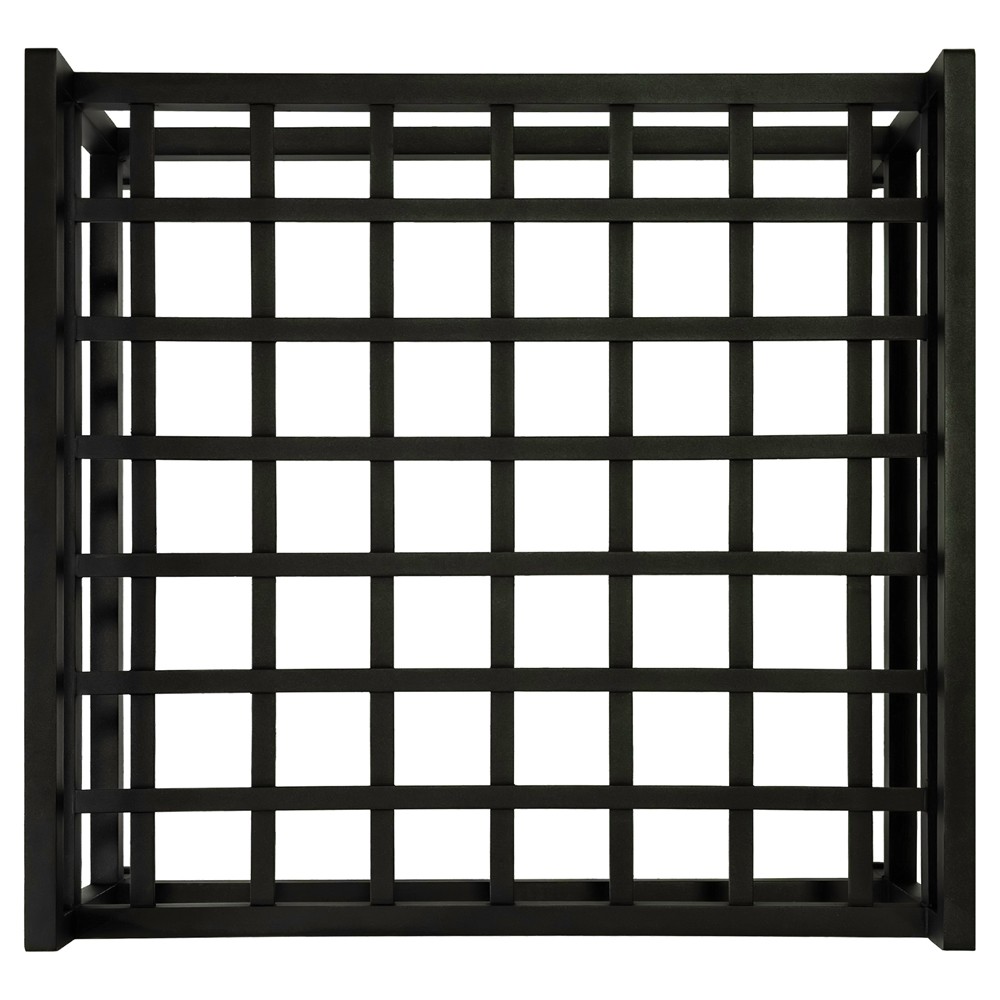 Eterna Traditional Cream Upholstered Black Aluminum Rectangular Outdoor Ottoman|