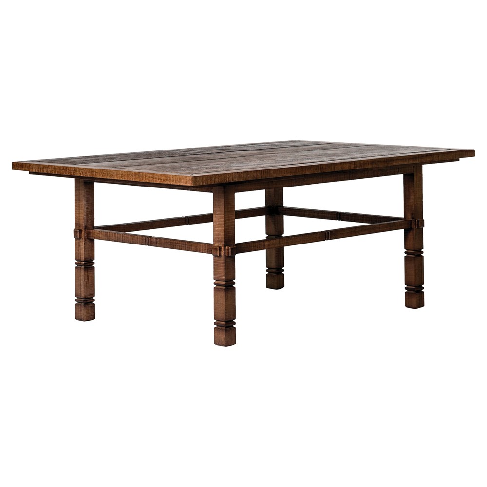 Vaterra Updated Traditional Brown Teak Rectangular Outdoor Coffee Table|