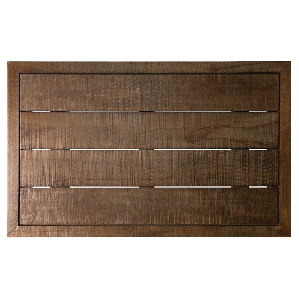 Vaterra Updated Traditional Brown Teak Rectangular Outdoor Coffee Table|
