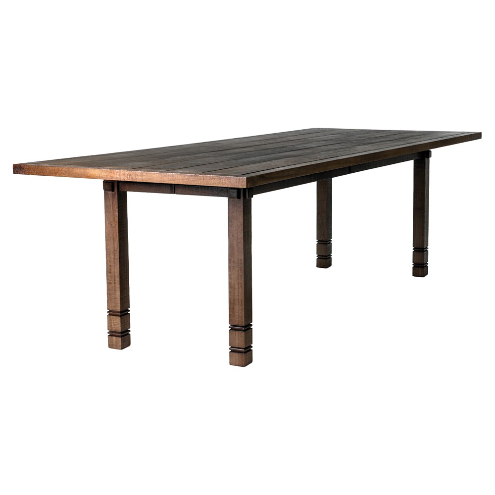 Vaterra Updated Traditional Brown Teak Rectangular Outdoor Dining Table - 102"|