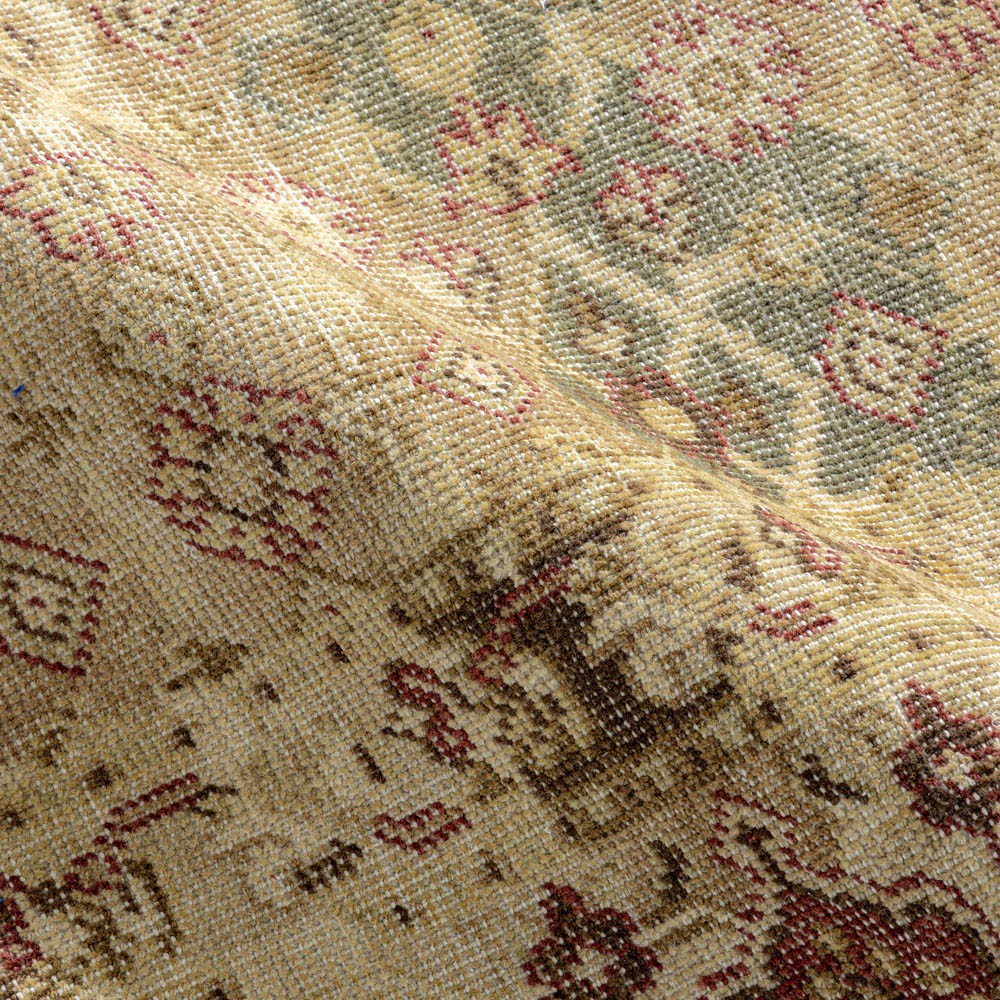 Stellan Updated Traditional Beige Wool Oushak Patterned Hand Knotted Rug - 5'x7'|