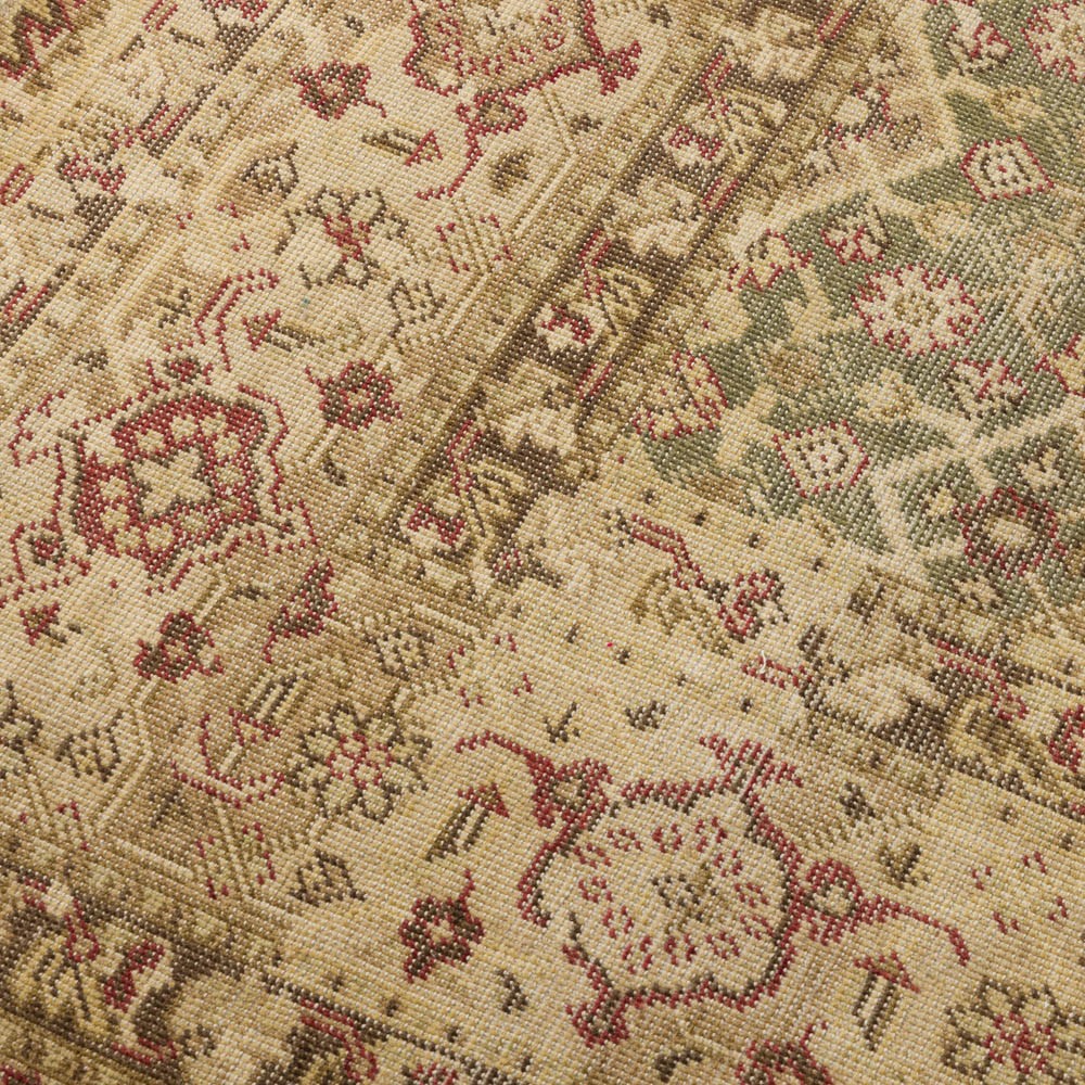 Stellan Updated Traditional Beige Wool Oushak Patterned Hand Knotted Rug - 5'x7'|