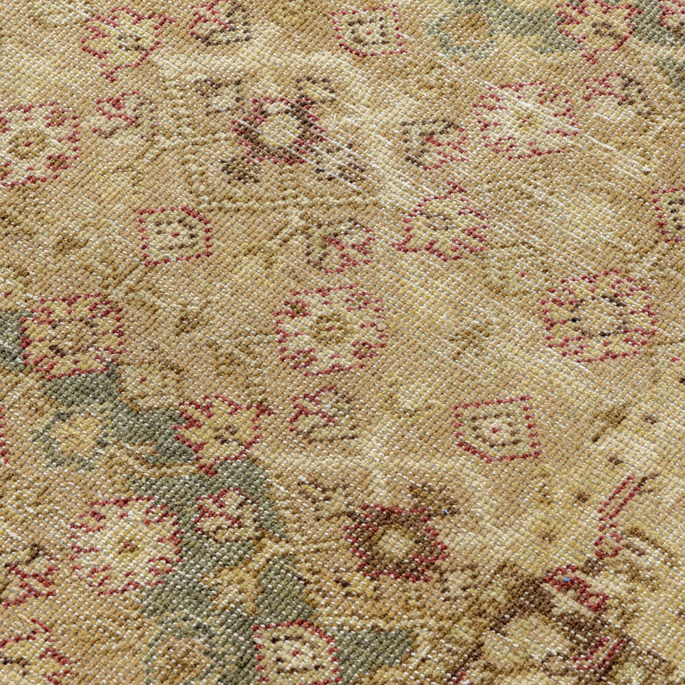 Stellan Updated Traditional Beige Wool Oushak Patterned Hand Knotted Rug - 5'x7'|