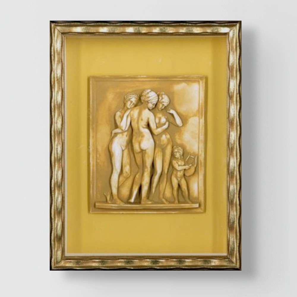 Stella Traditional Yellow Intaglio Gold Frame Mixed Media 2 - 9x12|