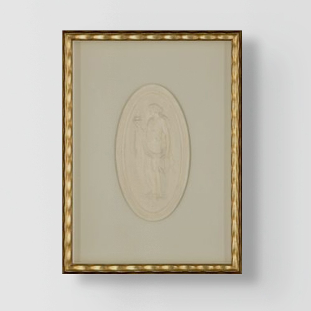 Nora Traditional Intaglio Soft Grey Mixed Media 2 - 5.5x10.5|