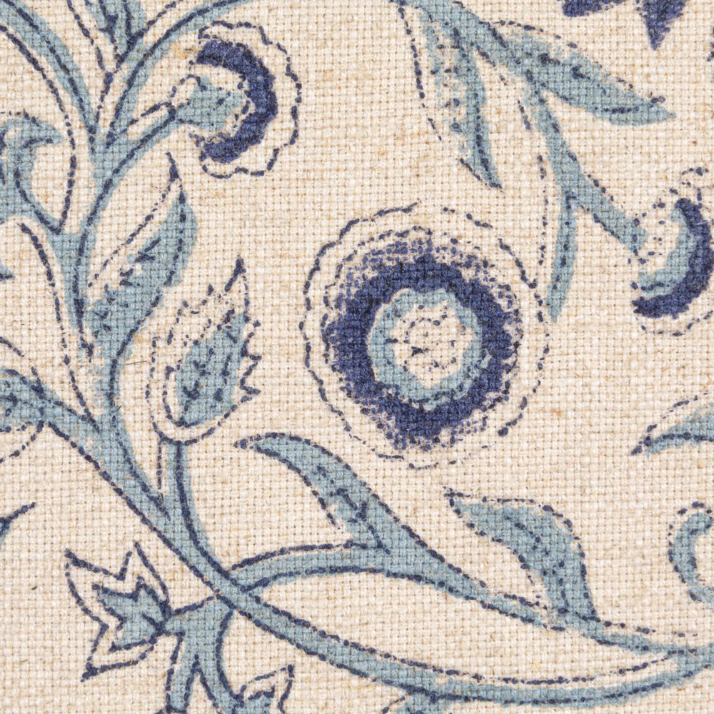 Eala Updated Traditional Blue Floral Ruffled Throw Pillow - 18x18|