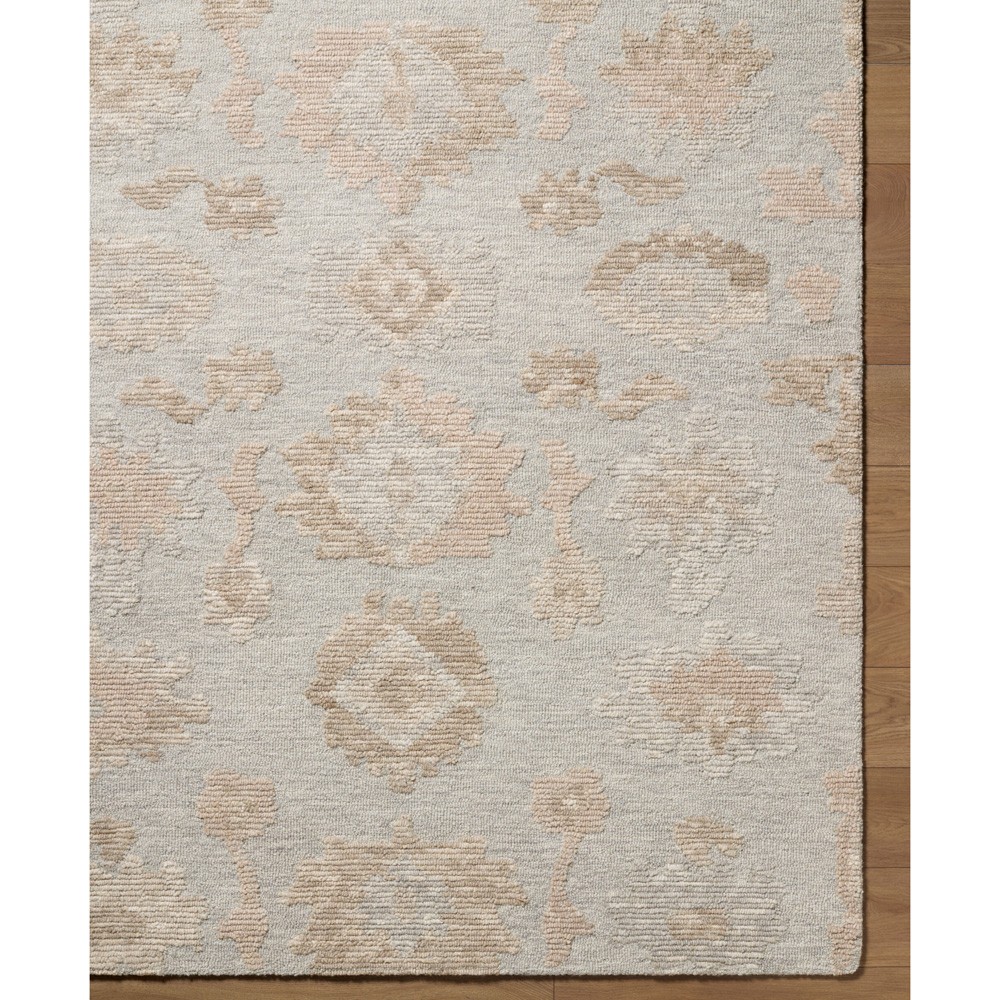 Ammon Updated Traditional Blue Wool Oushak Patterned Rug - 5'x7'6"|